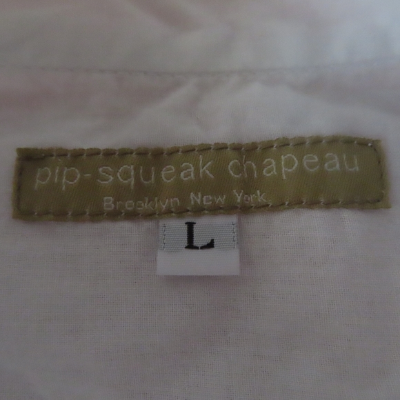 Pip Squeak Chapeau unisex 9 BUTTON CROSS OVER SHIRT  Regular price $260.00 L - Picture 3 of 4